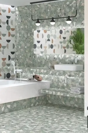 carrelage effet terrazzo 80x80 cm ROMA VERDE Super Prix